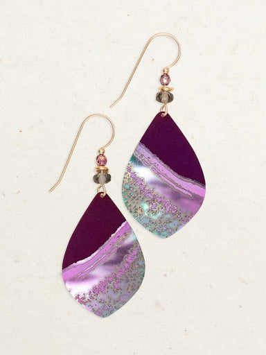 Purple shore break drop earrings
