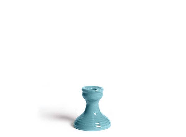 aqua candlestick holder