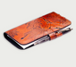 leaf leather checkbook cover