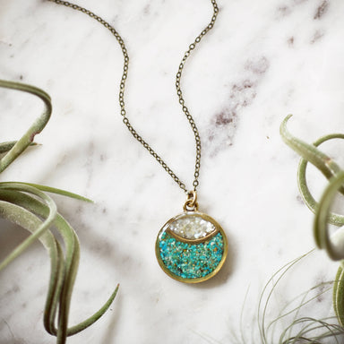 Gold Marquise Moon Eye Necklace