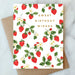 Abigail Jayne Card Collection featuring vibrant strawberries with the text 'Sweet Birthday Wishes' on a high-quality card design, perfect for celebrating birthdays.