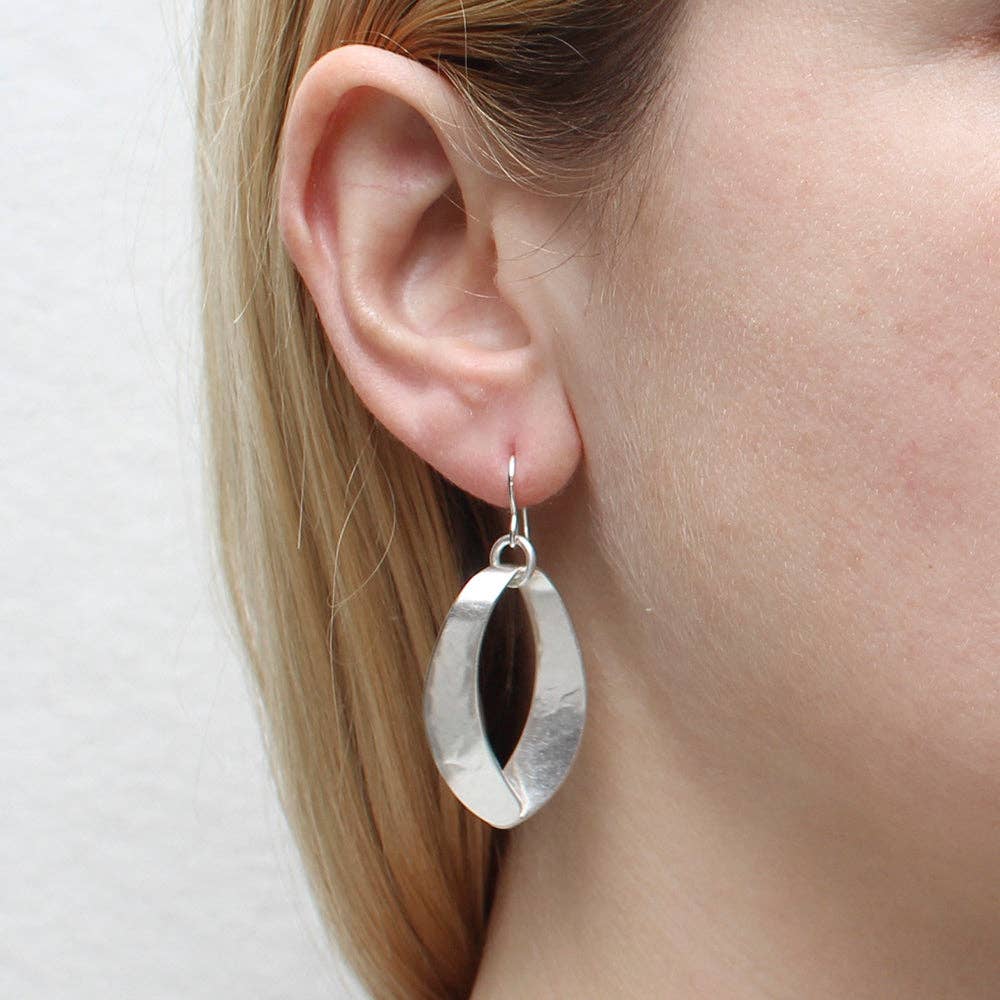 Wide Loop Earrings by Marjorie Baer, handcrafted jewelry made in California