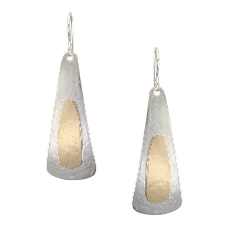 Medium Long Ovals Wire Earrings by Marjorie Baer, handcrafted jewelry made in California