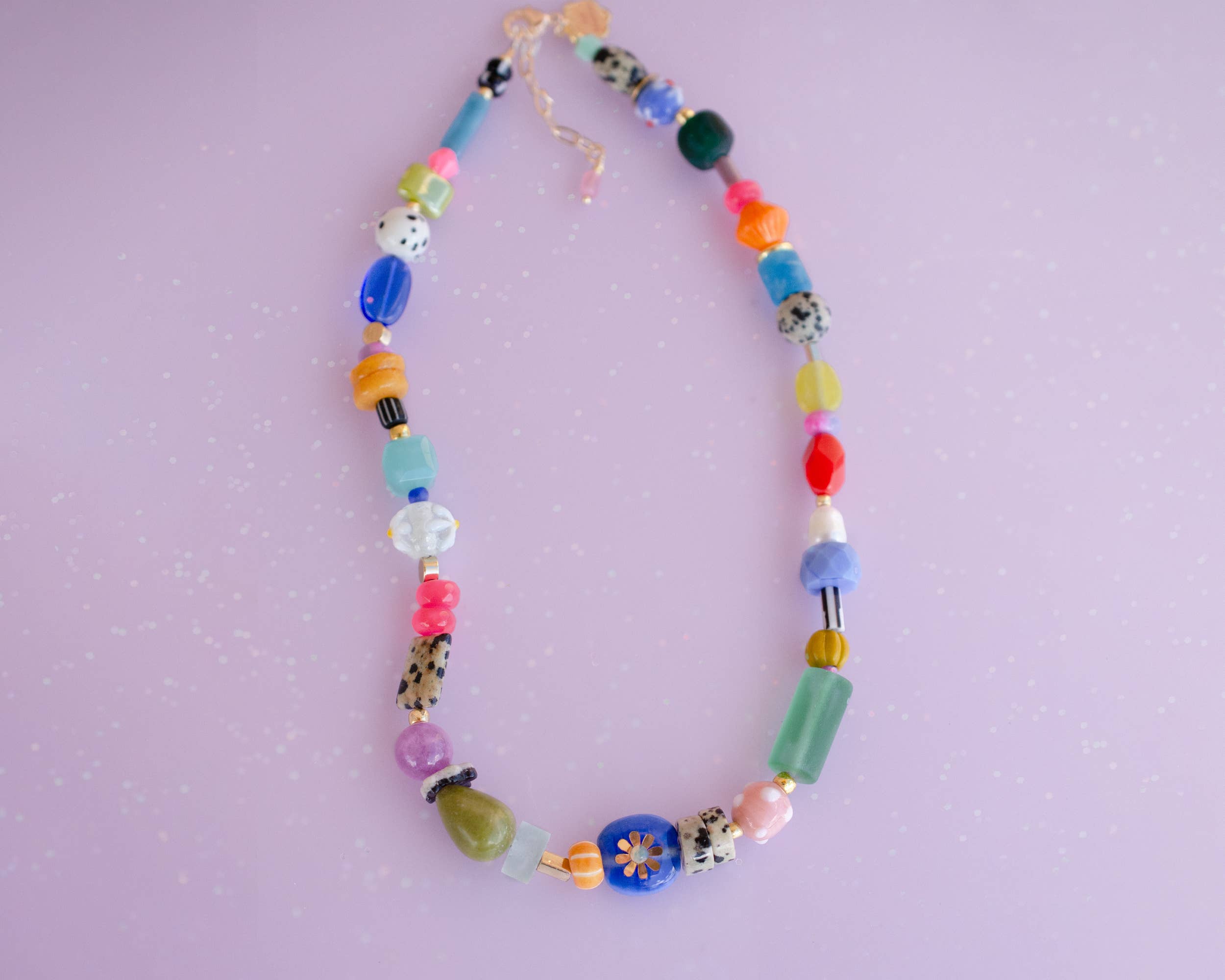 Bright Colorful Beaded Necklace