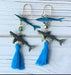 shark tassel earrings