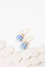 porcelain drop earrings blue stripe