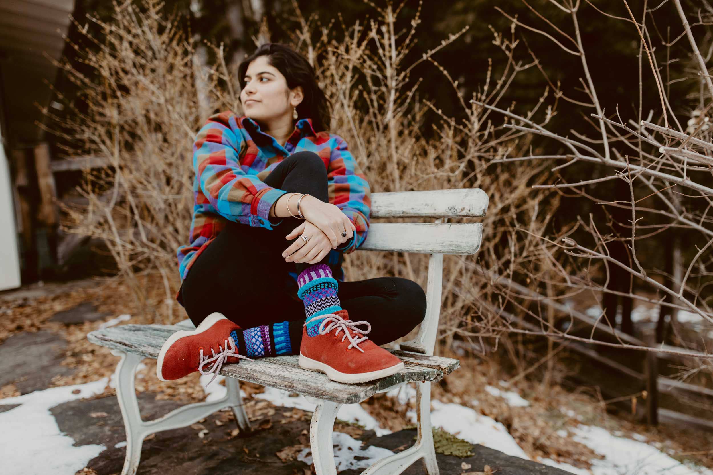 Raspberry Crew Socks | Eco-Friendly & Made in the USA