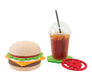 wooden Hamburger coaster set
