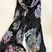 Fossil Fern cotton scarf by Nina J, limited-edition wearable art inspired by nature