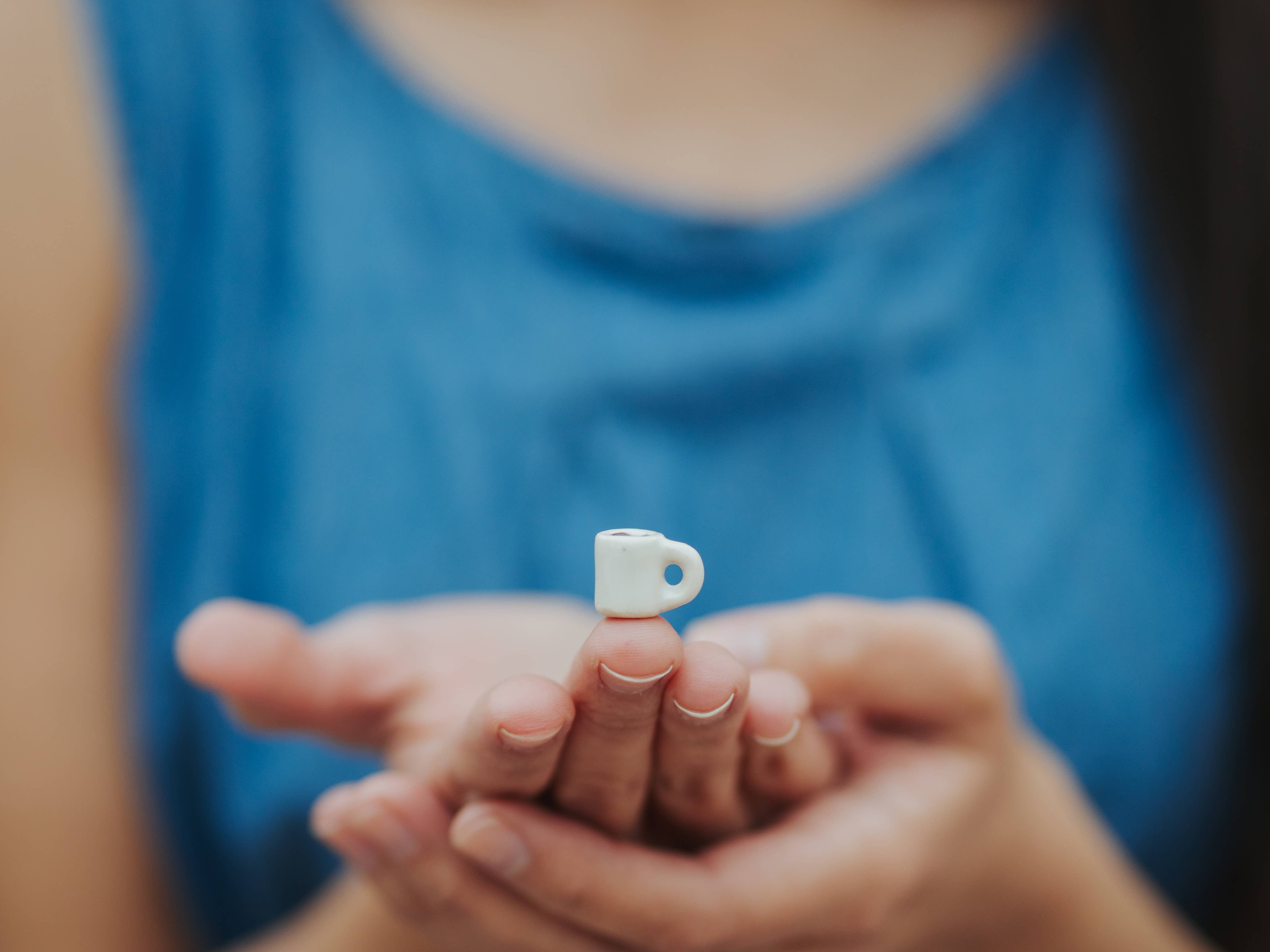 Ceramic Mini Coffee Mug Charm