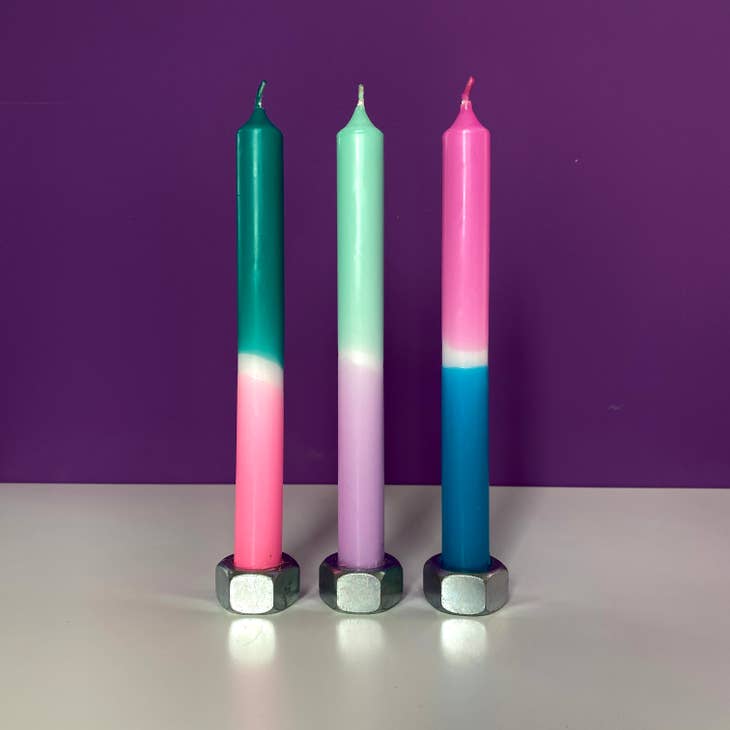 Dip Dye Neon Dinner Candles | Assorted Colors