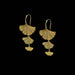 gold gingko petal drop earrings