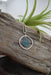 Silver pendant necklace with blue sea glass