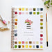 Bouquets watercolor workbook cover showcasing beautiful floral illustrations, designed for both kids and adults to enjoy painting and unwind.