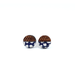 Stylish mini geometric color block titanium studs showcasing vibrant colors and a unique design.