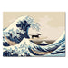 Dog on a surfboard blank greeting card