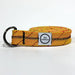 Yellow and Orange Recycled climbing rope belt with metal buckle.