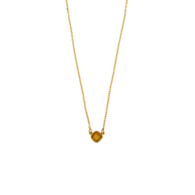 Bubble Diamond 16" Adj. Dainty Pendant - A striking bronze and 18k gold finish that says, 'I'm elegant, but I also love to have fun!' Perfect for making any outfit sparkle!