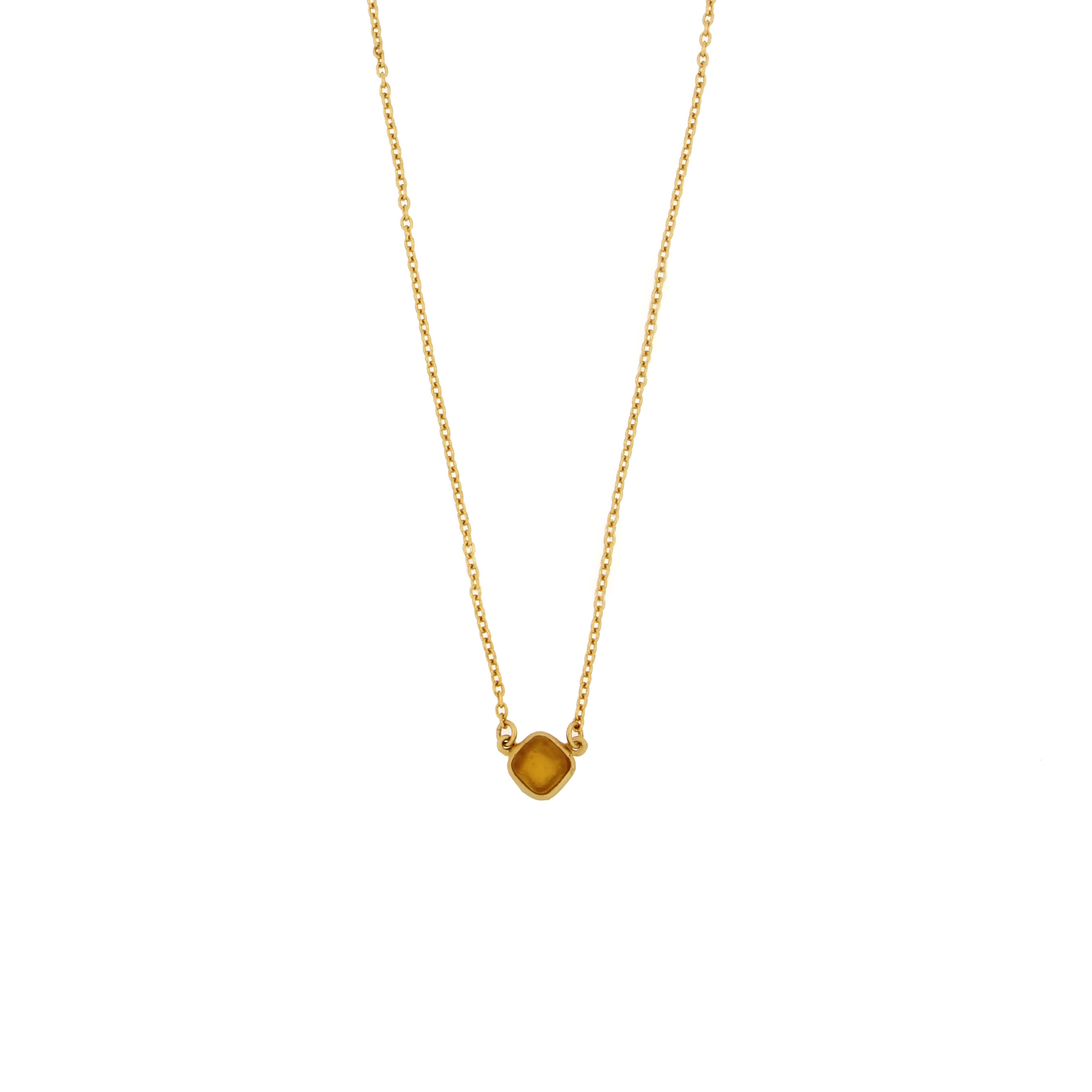 Bubble Diamond 16" Adj. Dainty Pendant - A striking bronze and 18k gold finish that says, 'I'm elegant, but I also love to have fun!' Perfect for making any outfit sparkle!