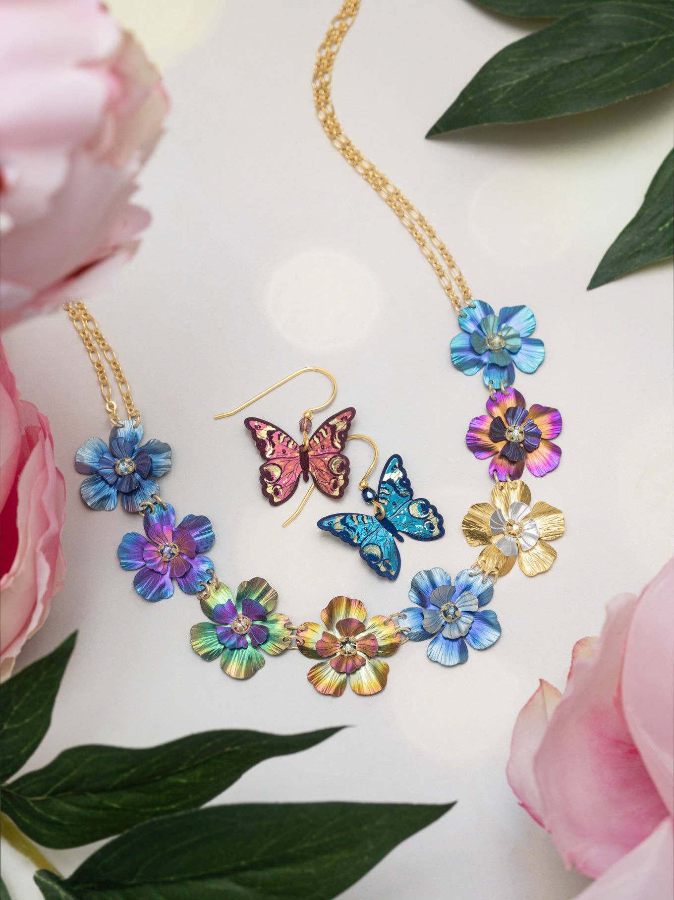 Close-up of Mariposa Butterfly Earrings, highlighting their delicate design and bold style—where art meets your ear!