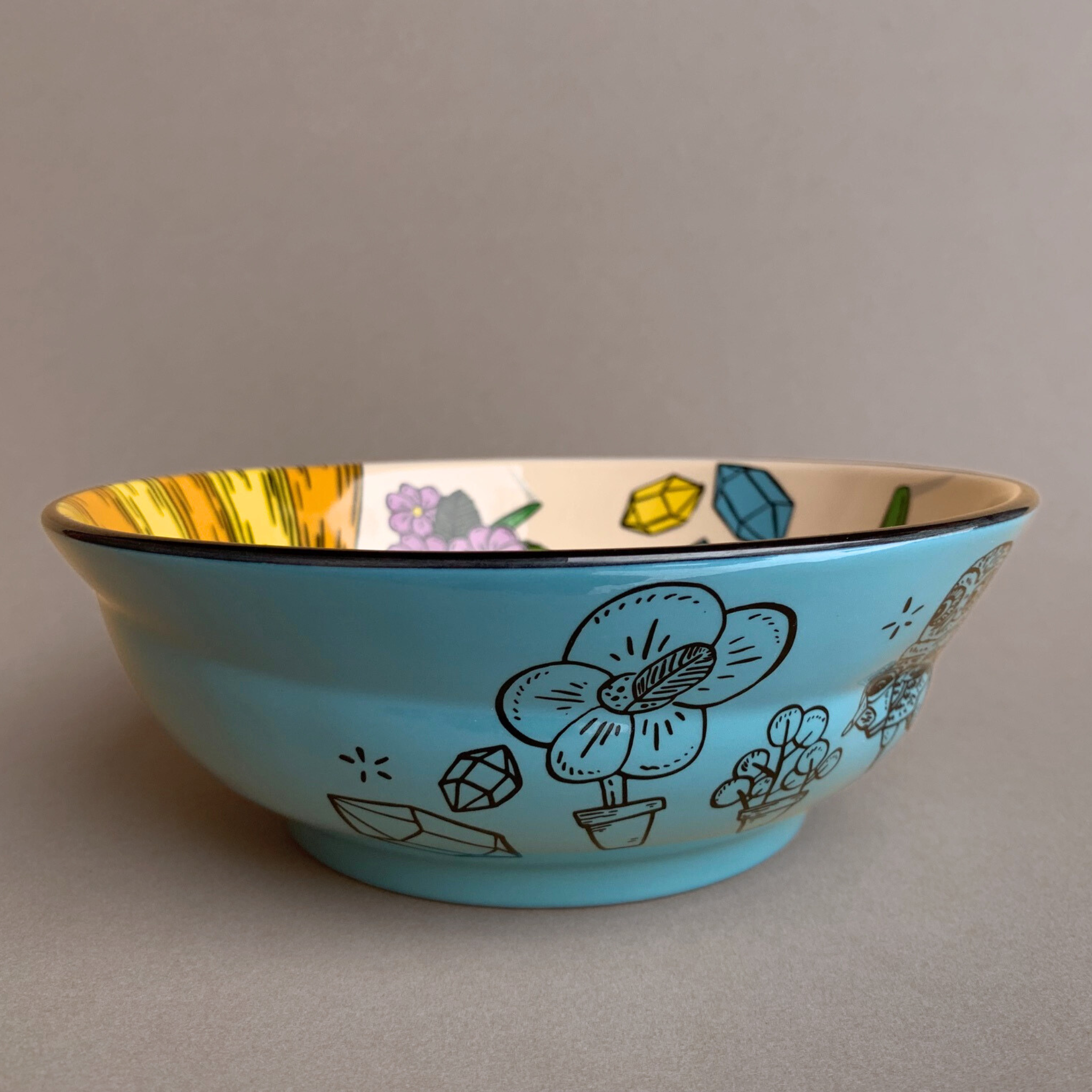 We Are Sparks After All - ceramic Noodle Owl Bowl