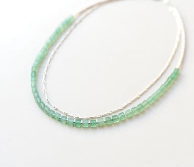 double stranded beaded necklace