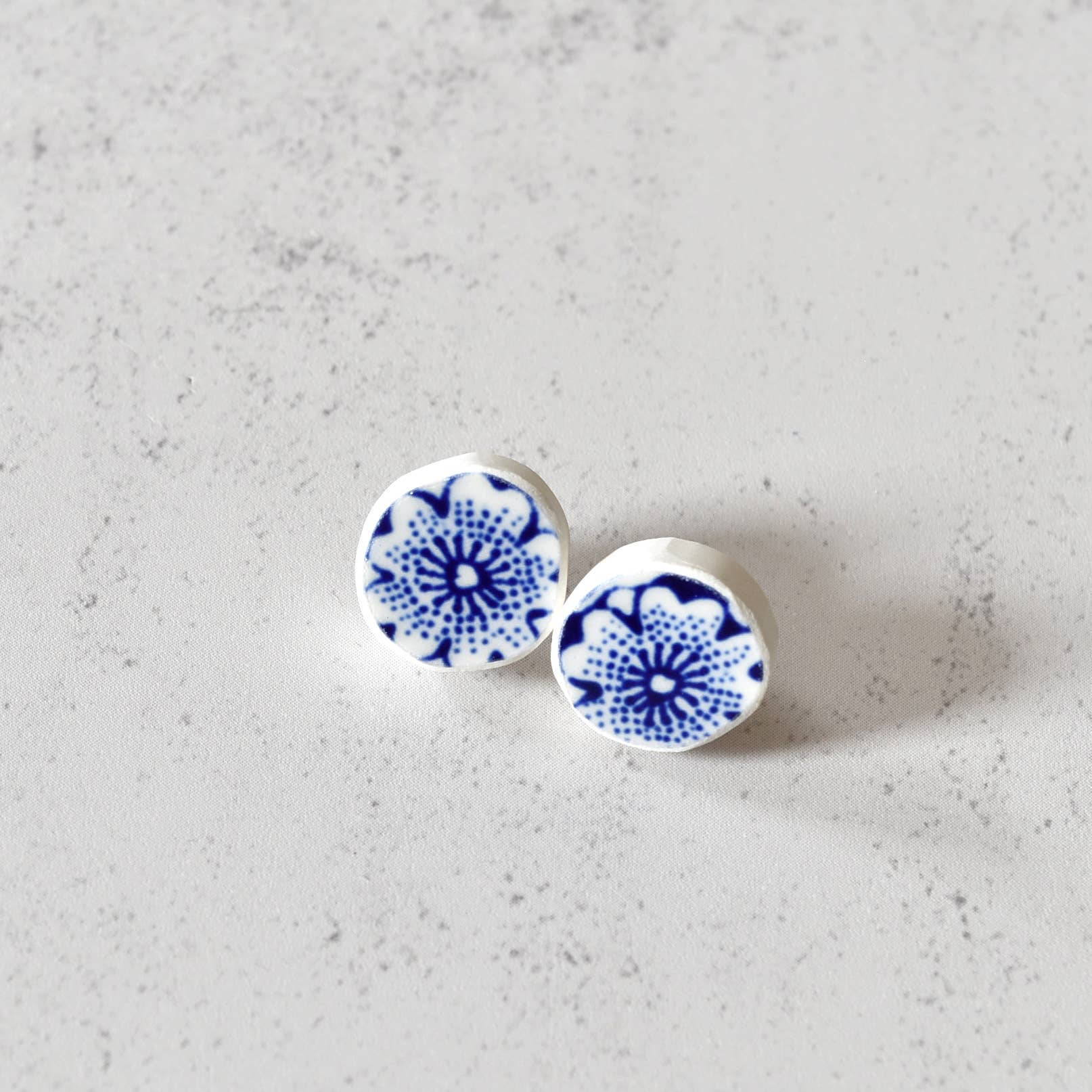 Broken Plate Stud Earring  