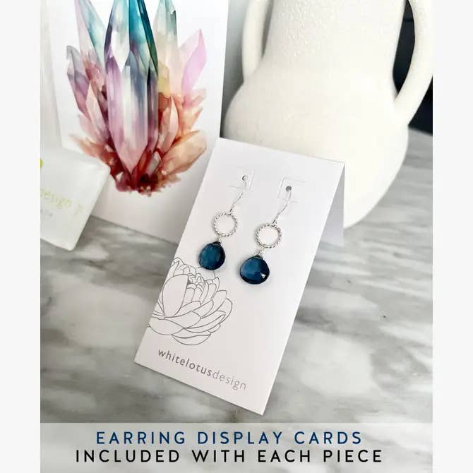 Organic solo drop glass earrings - Eco friendly Materials