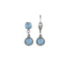 Pair of drop earrings with blue gemstone