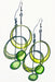 Playful Circle With Circle Dangle Earrings designed by Christopher Royal, featuring a fun blend of stainless steel and bright translucent resin, perfect for adding a whimsical touch to your jewelry collection!