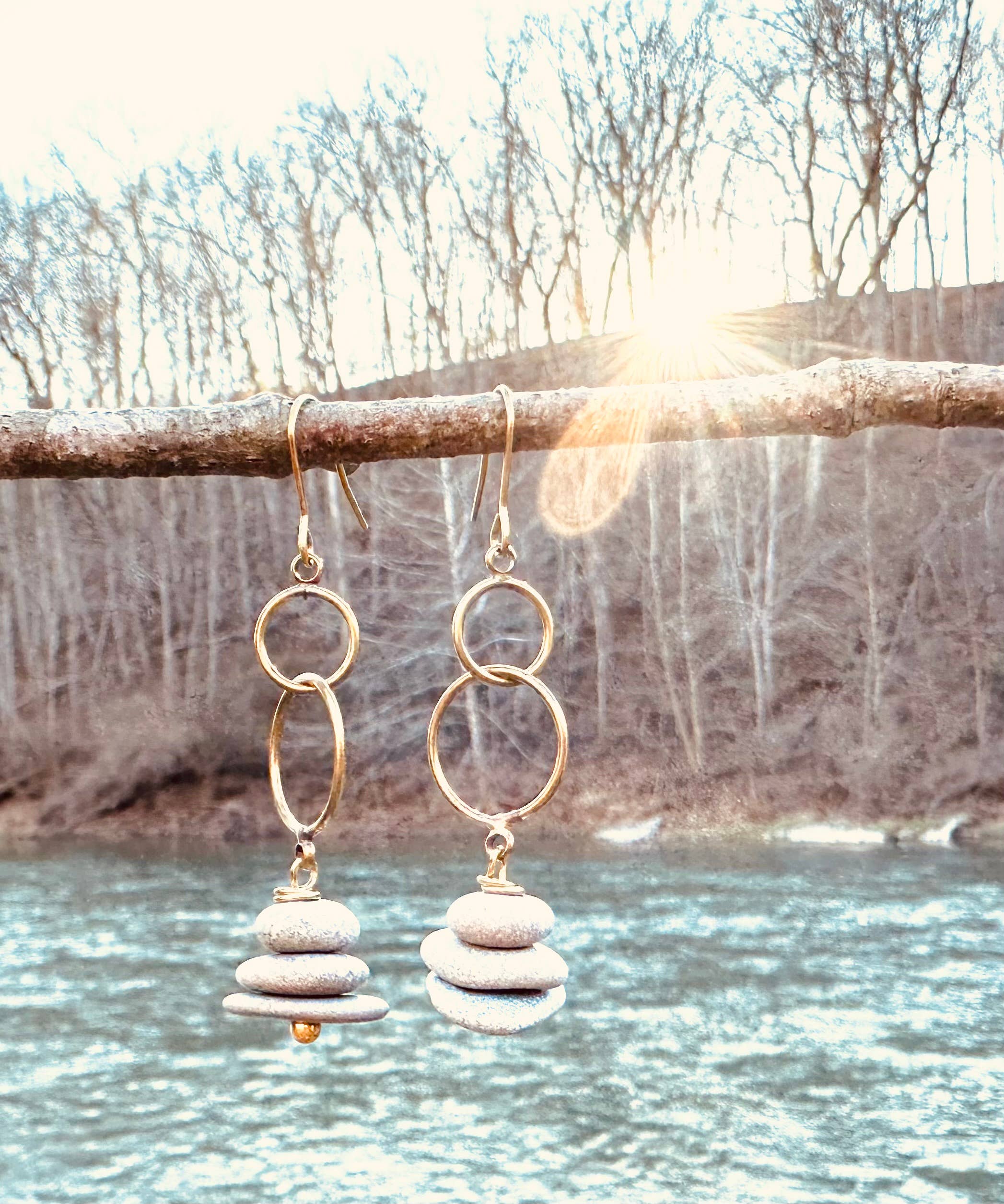 Elegant River Stone Stacks