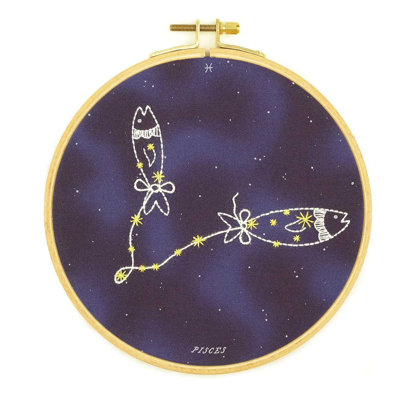 Pisces embroidery hoop kit