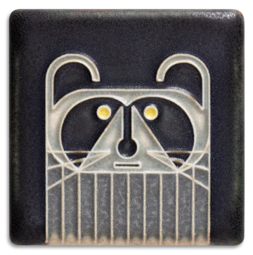 raccoon ceramic tile