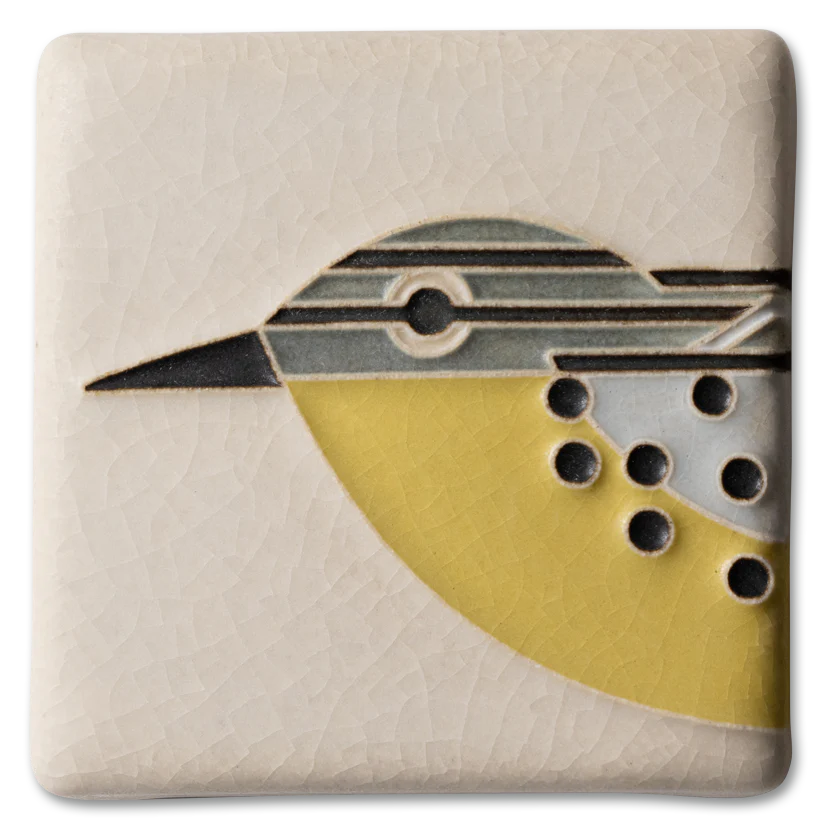 warbler ceramic tile