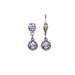 Pair of earrings with purple gemstones