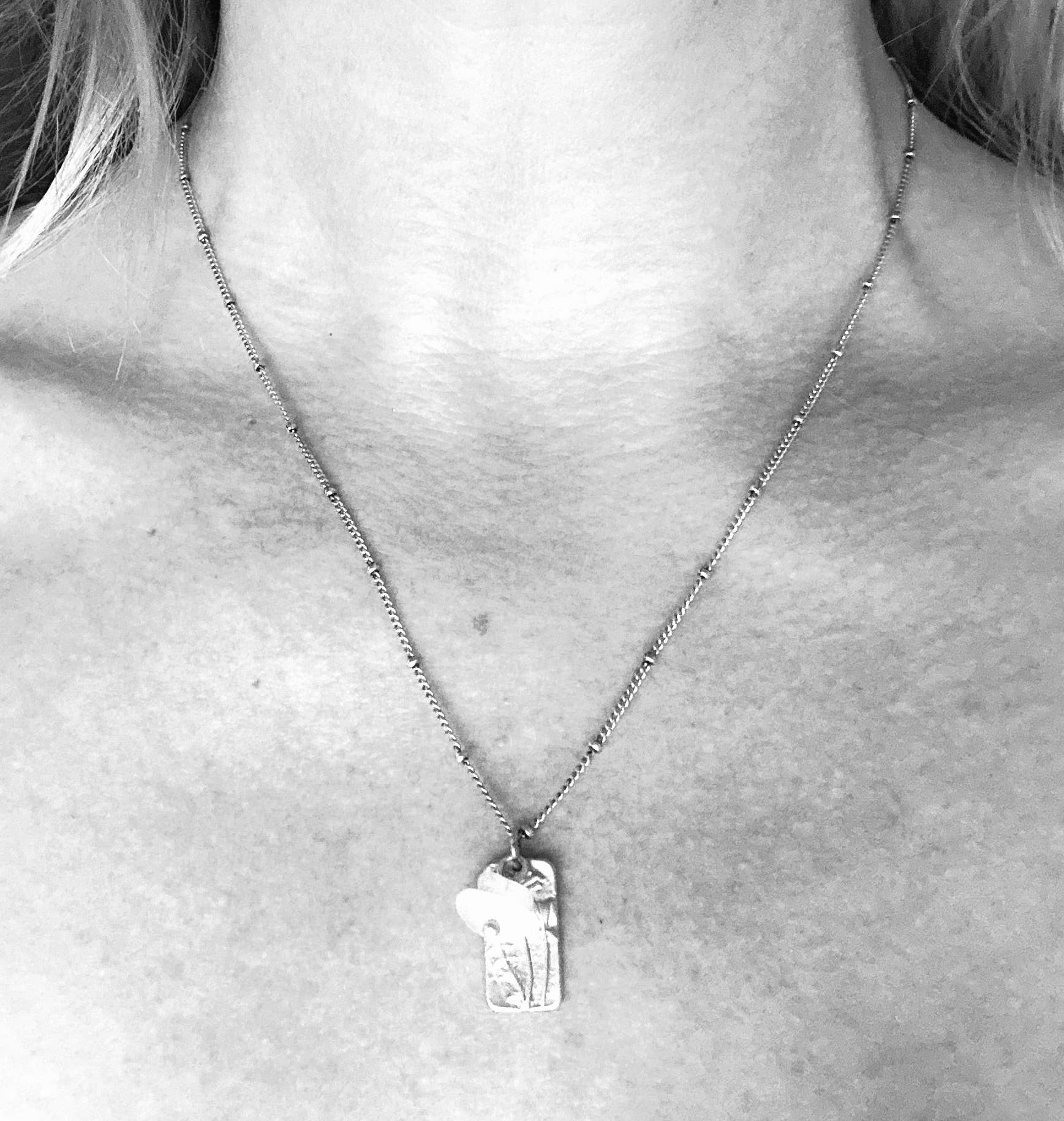 Antique Silver Flower Pendant