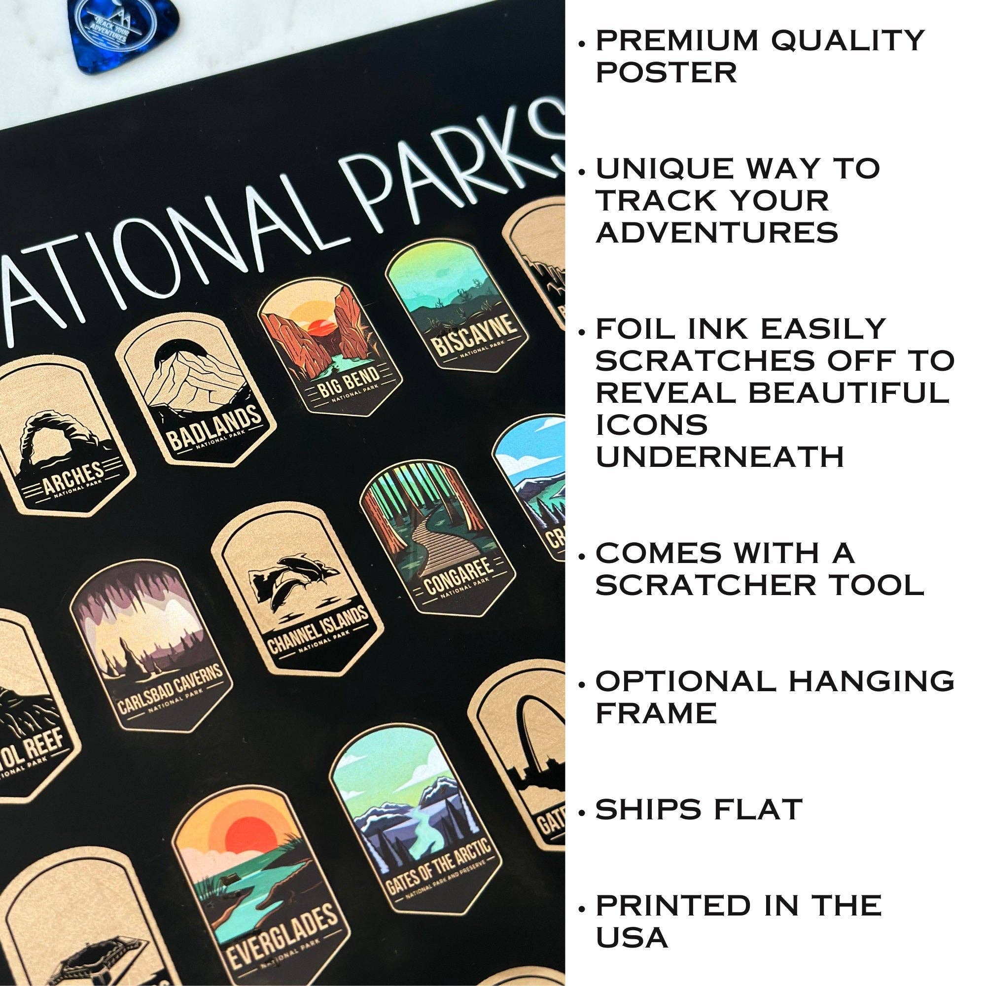 11x17 National Parks Scratch Off Poster