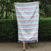 Rainbow stripe towel