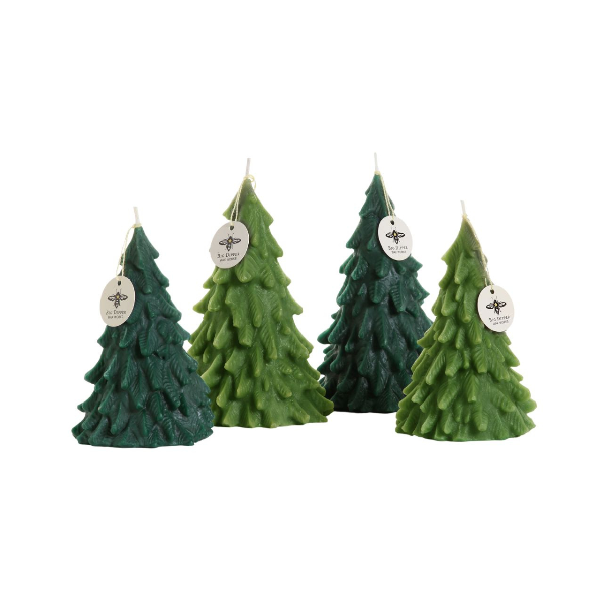 Tree Candles – 100% Pure Beeswax – 2 Sizes, 2 Colors
