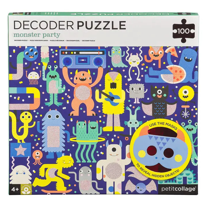 Decoder Puzzle monster party by petit collage