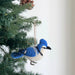 Handmade Felt Bird Ornaments crafted from sustainable wool felt, showcasing unique designs for a delightful holiday décor.