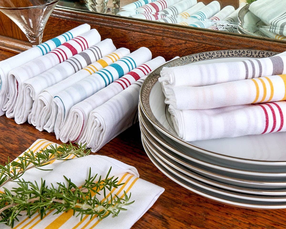 Striped Bistro Cloth Napkins