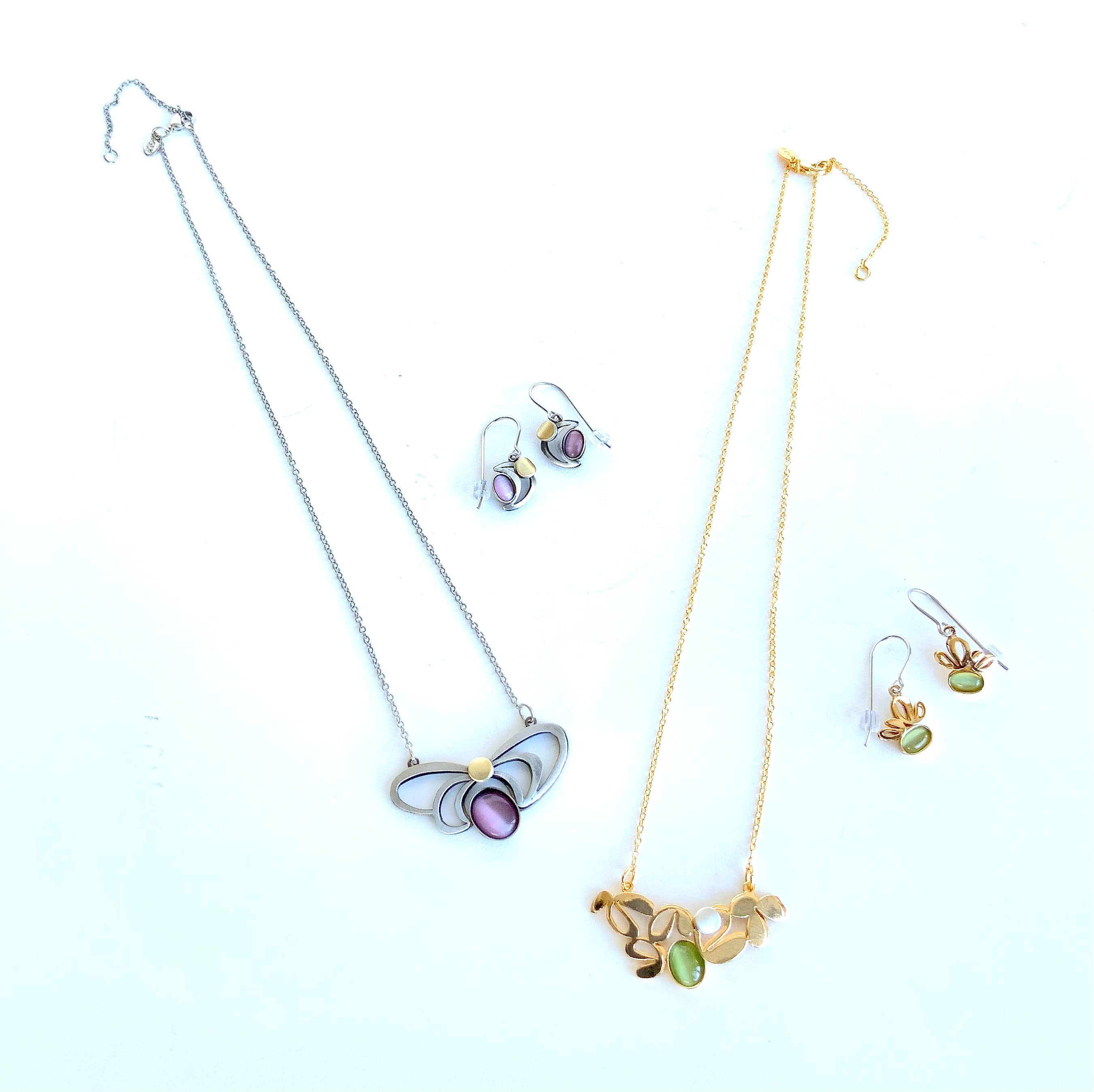 steel jewelry with mixed gemstones