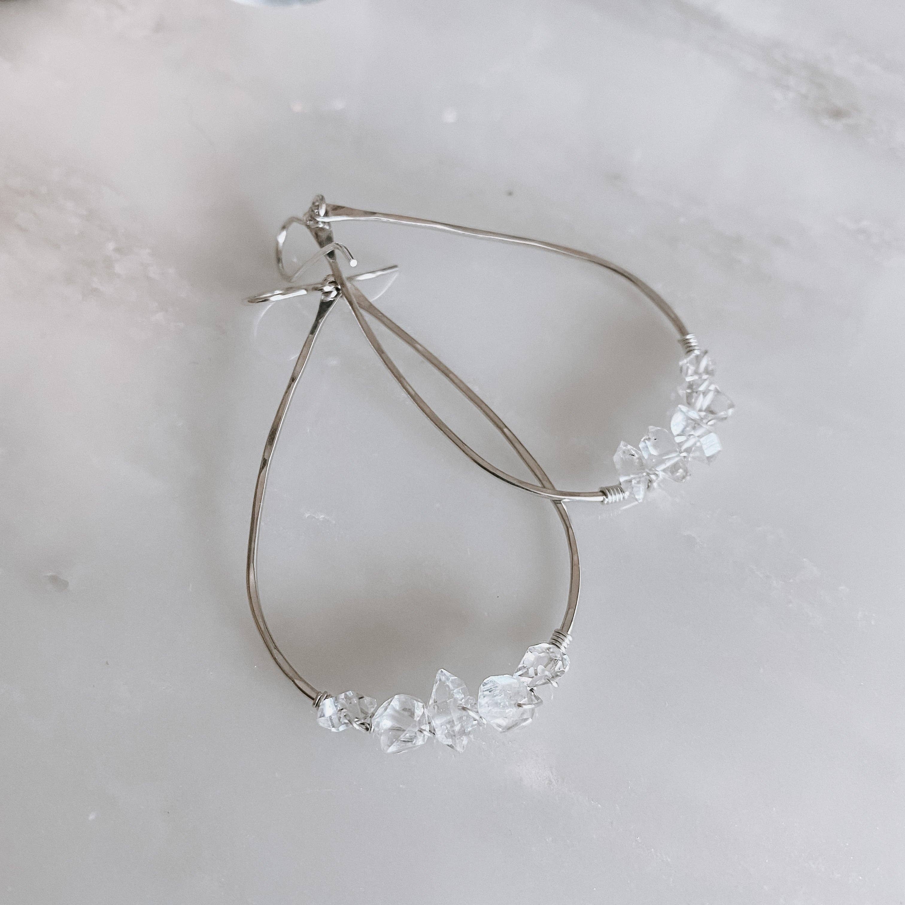 Herkimer Diamond Teardrop Earrings in Sterling Silver - Making your outfit sparkle like your personality...or at least like your earlobes!