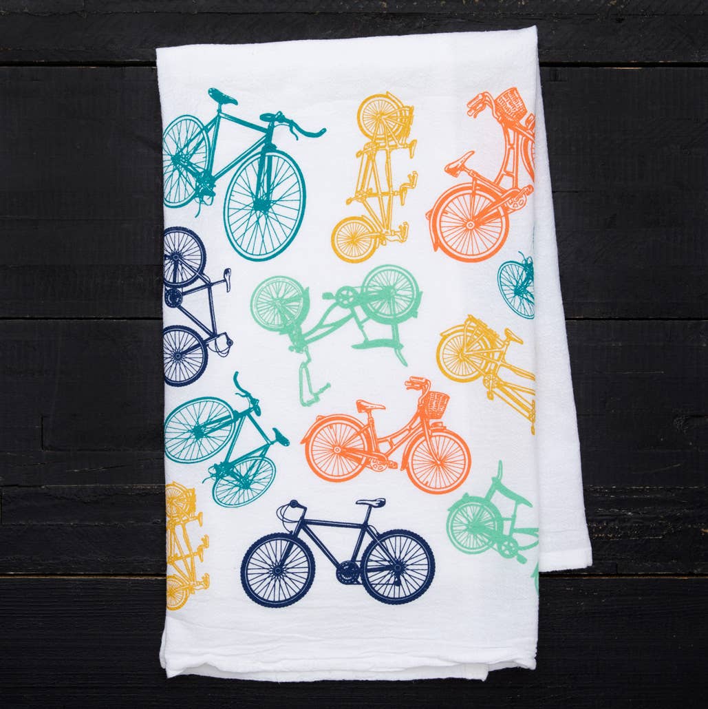 bicycle tea towel