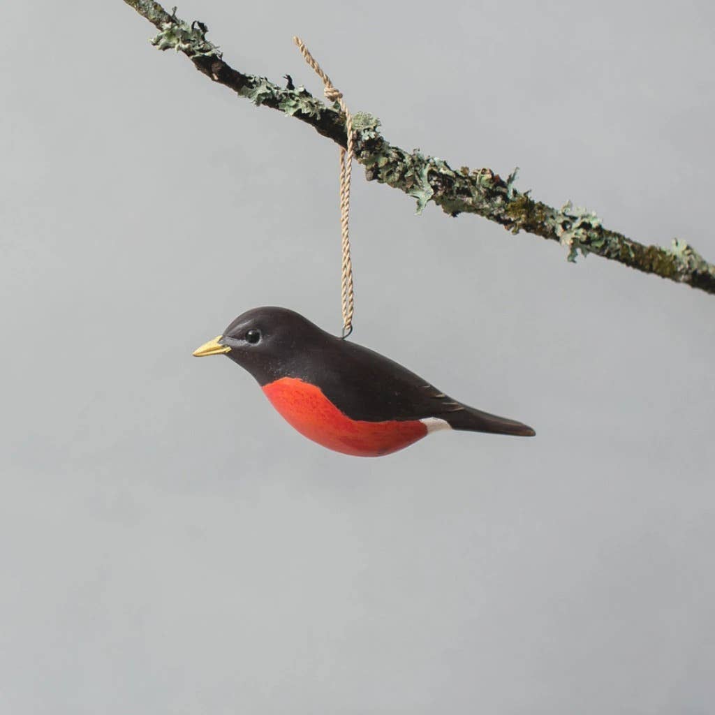 Bird wood ornament