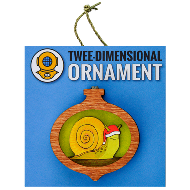 snail wood ornament