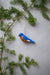 blue bird wood ornament