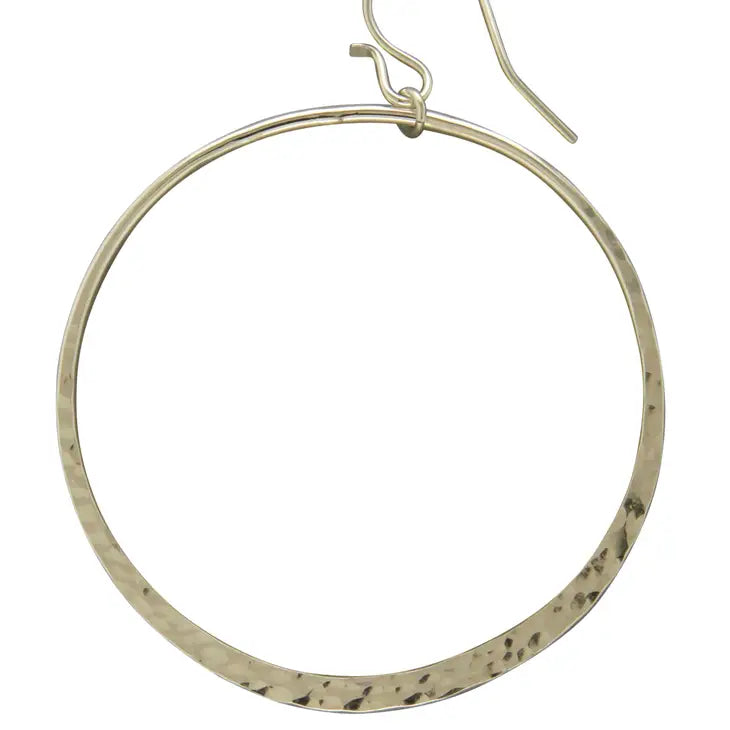 Hammered Hoop Link Earrings