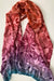 Violets Forever cotton scarf by Nina J, limited-edition wearable art inspired by nature